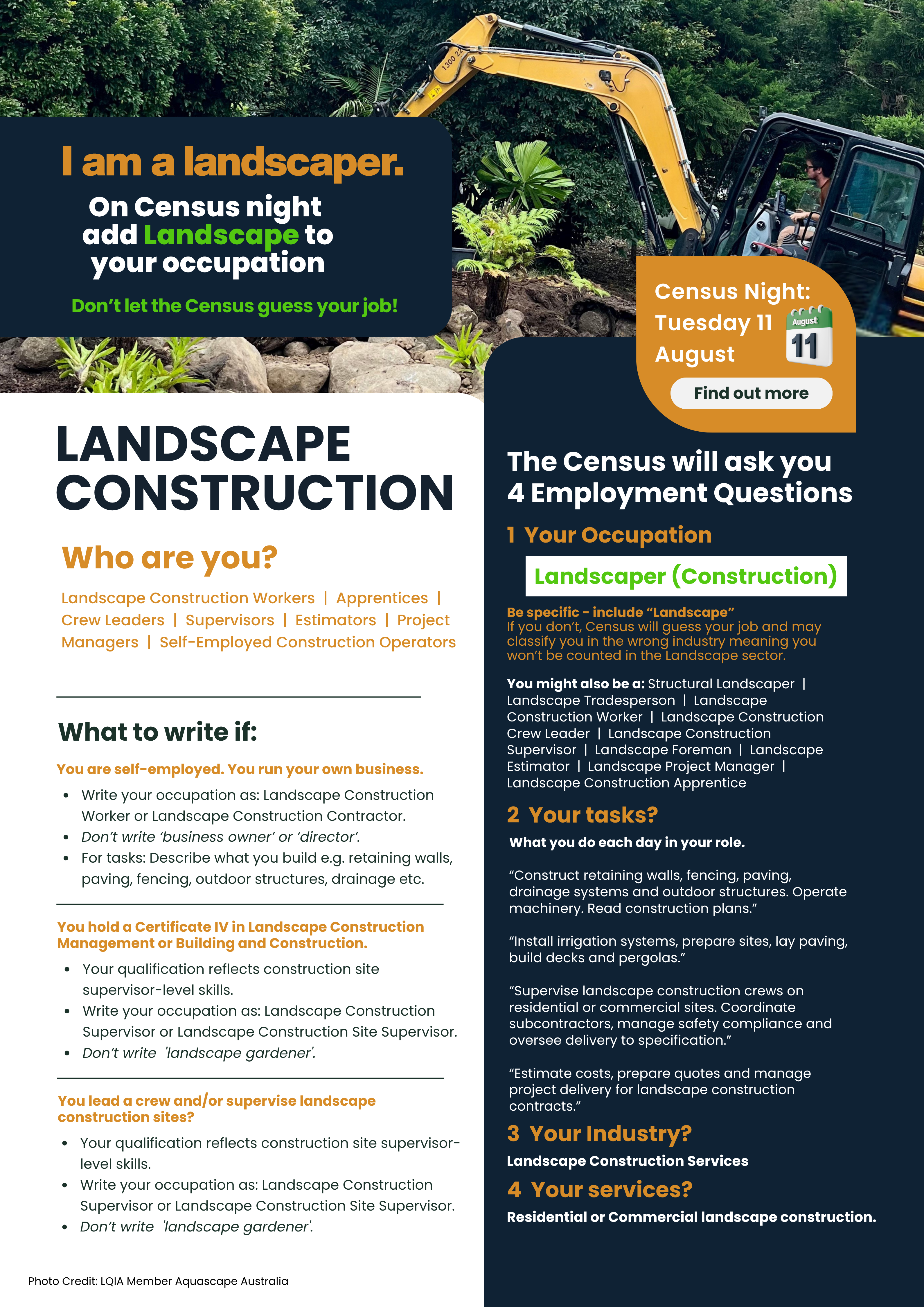Census 2026 Landscape Construction