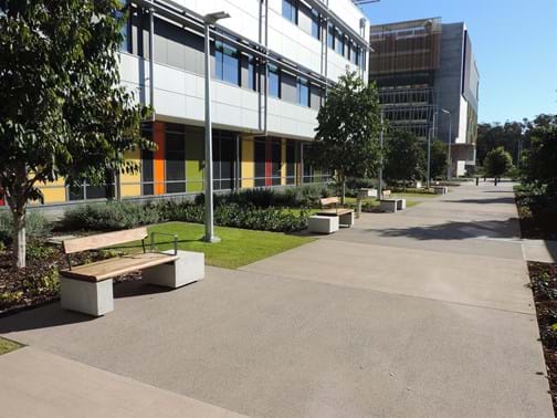 Best Landscape Feature Commercial 2 Winner - Landscape Solutions (Qld) - Furniture, Sunshine Coast University Hospital, Birtinya